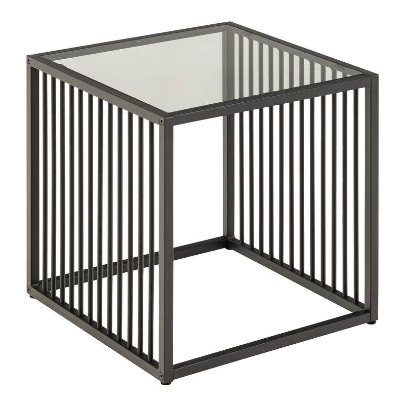 Strington Side Table – Black & Glass – image 1