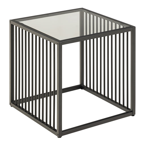 Strington Side Table – Black & Glass – image 1