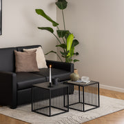 Strington Side Table – Black & Glass – image 4