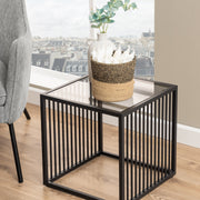 Strington Side Table – Black & Glass – image 5