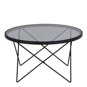 Cuxton Black Coffee Table with Smoked Glass Top – image 2