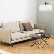Cuxton Black Coffee Table with Smoked Glass Top – image 4
