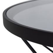 Cuxton Black Coffee Table with Smoked Glass Top – image 8