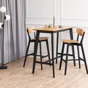 Roxby Bar Table in Oak & Black – image 3
