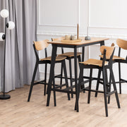 Roxby Bar Table in Oak & Black – image 5