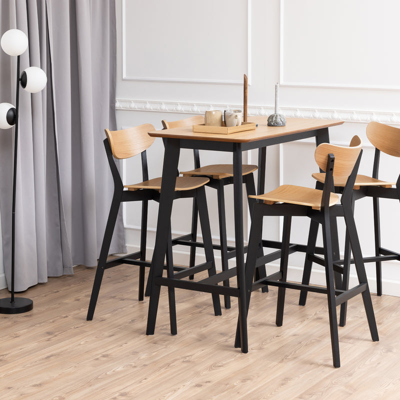 Roxby Bar Table in Oak & Black – image 5