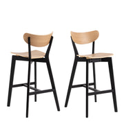 Roxby Bar Table Included 2 Roxby Bar Stool, Black and Oak – image 5