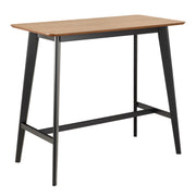 Roxby Bar Table Included 4 Roxby Bar Stool, Black and Oak – image 2