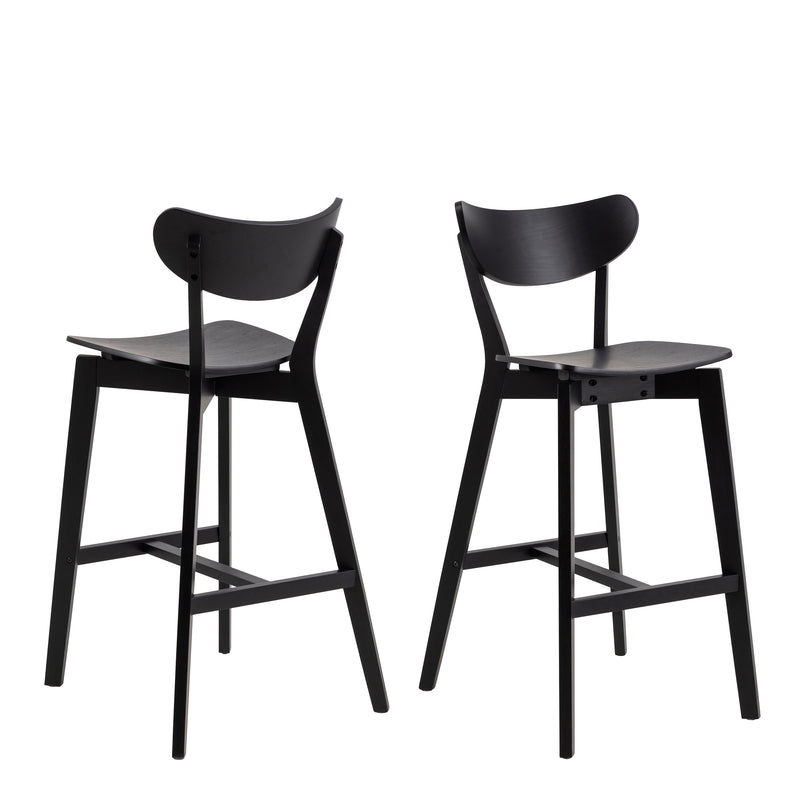 Roxby Bar Table in Black & Oak Included 4 Roxby Bar Stool in Black – image 5