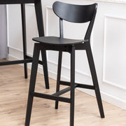 Roxby Bar Table in Black & Oak Included 4 Roxby Bar Stool in Black – image 7