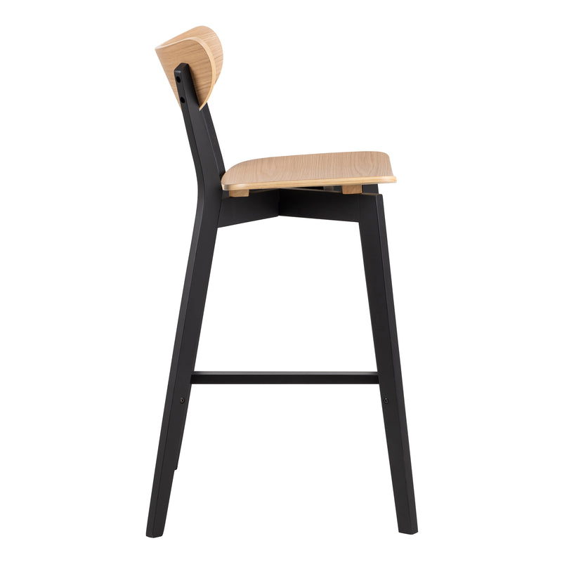 Roxby Bar Stool Set of 2 – Black & Oak – image 3