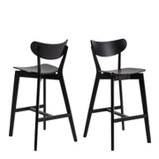 Roxby Bar Stool Set of 2 – Black – image 1