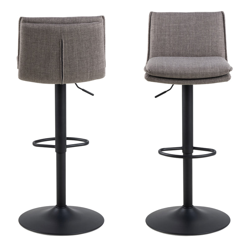 Flynn Swivel Bar Stool with Height Adjustable Function in Light Grey-Brown. – image 2