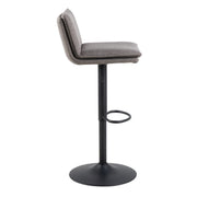 Flynn Swivel Bar Stool with Height Adjustable Function in Light Grey-Brown. – image 3
