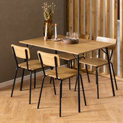Peru Dining Chair in Steel and Oak Set of 4 – image 4