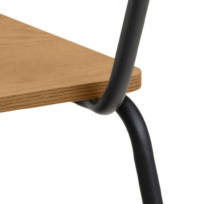 Peru Dining Chair in Steel and Oak Set of 4 – image 7