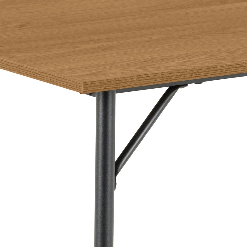 Peru Dining Table in Black and Oak Included 4 Peru Dining Chair in Steel and Oak – image 5
