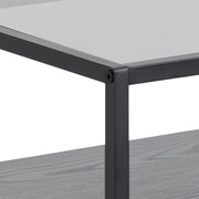 Randolf Bedside Table in Black with Smoked Glass – image 8