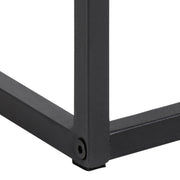 Randolf Bedside Table in Black with Smoked Glass – image 9