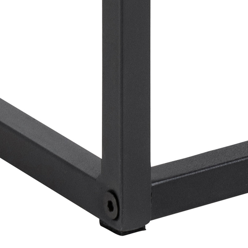 Randolf Bedside Table in Black with Smoked Glass – image 9