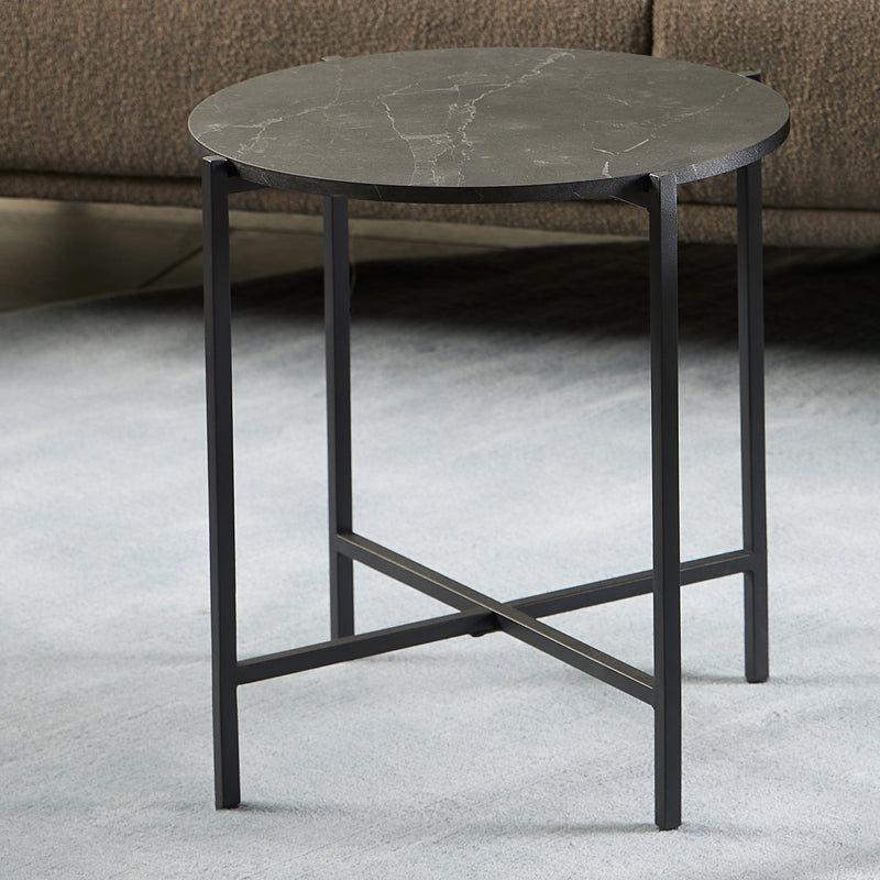 Lamoine Round Side Table in Matt Black – image 4