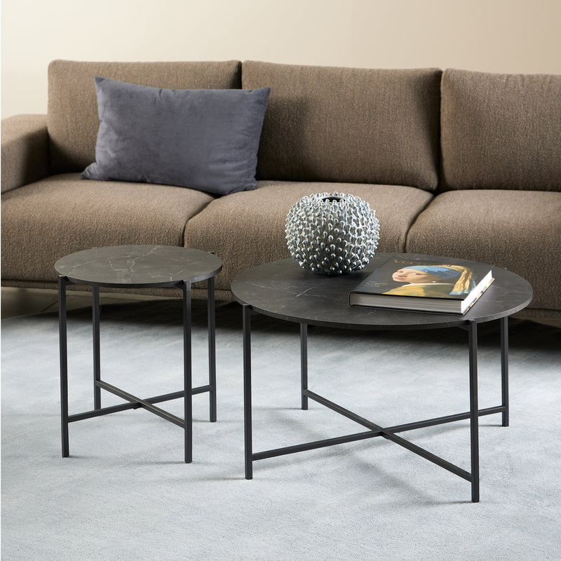 Lamoine Round Coffee Table in Matt Black – image 3