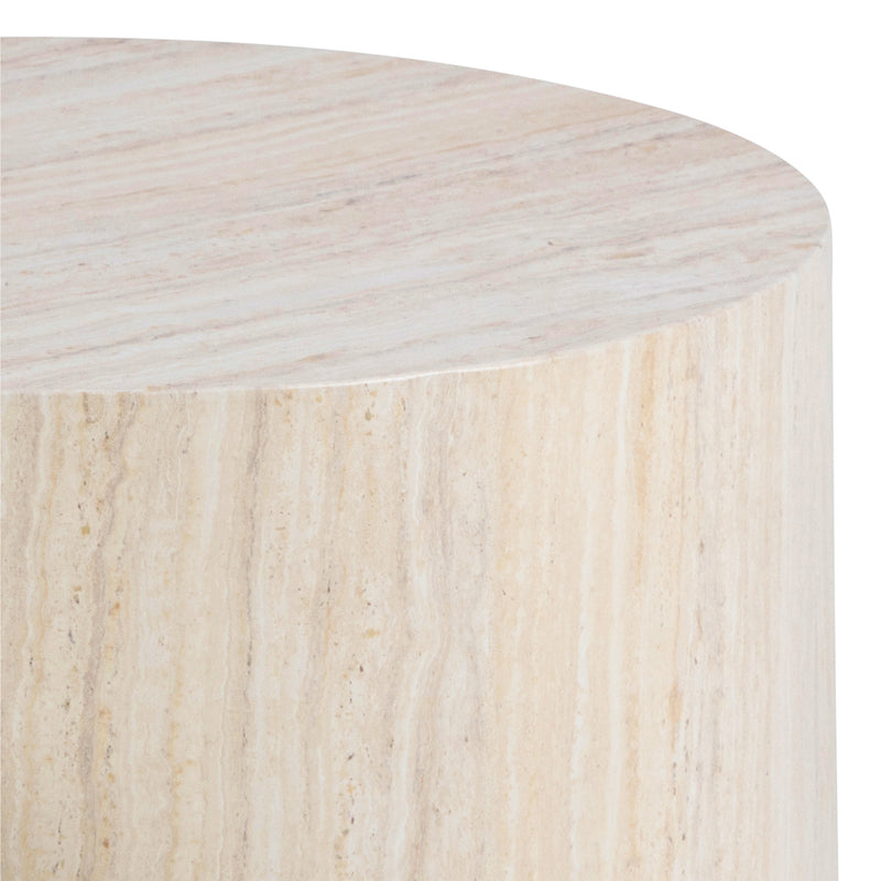 Dice Round Coffee Table Set – Travertine – image 8