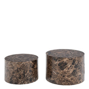 Dice Round Coffee Table Set of and Delhi Rough Paper – Brown – image 2