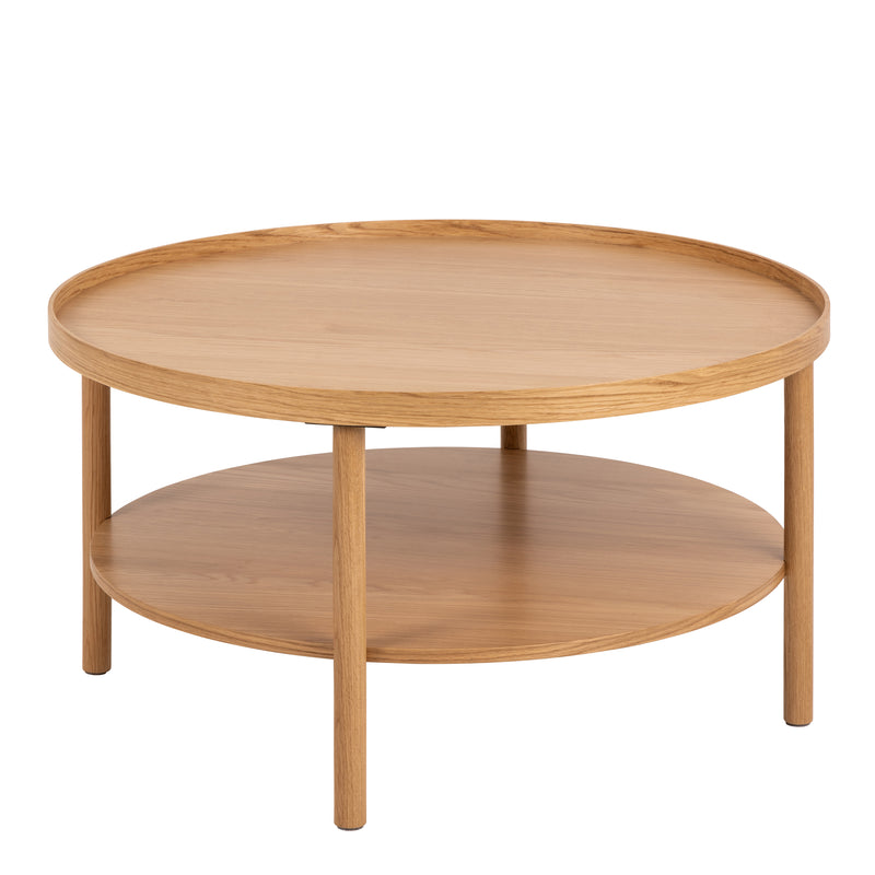 Banbury Round Coffee Table in Oak 80x42cm – image 1