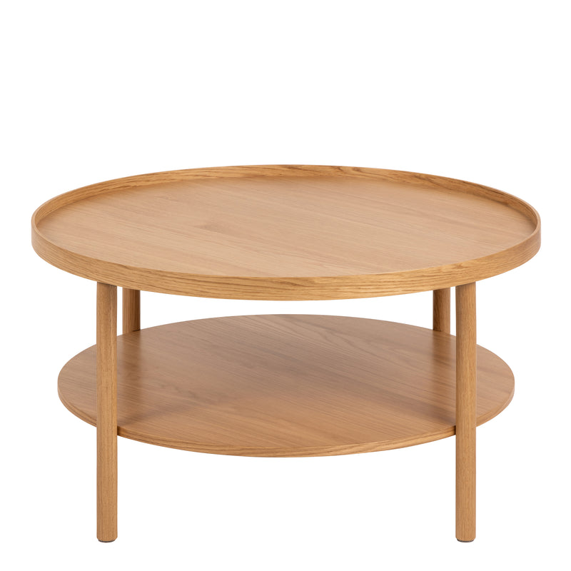 Banbury Round Coffee Table in Oak 80x42cm – image 2