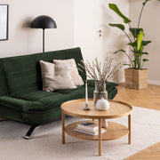 Banbury Round Coffee Table in Oak 80x42cm – image 3