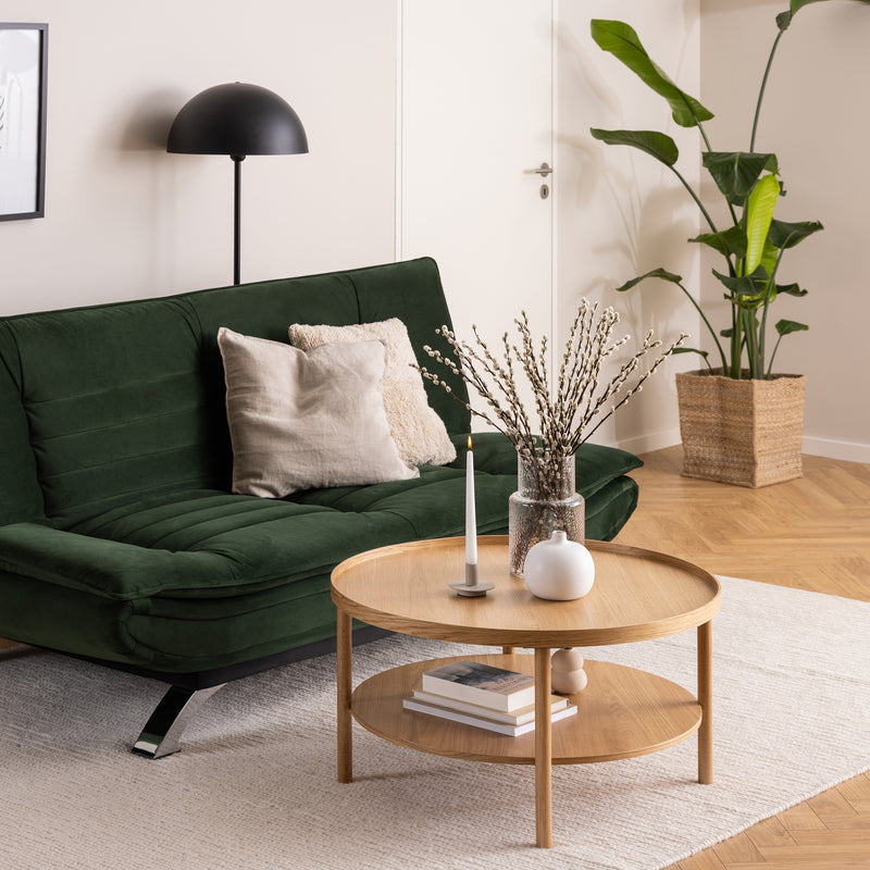 Banbury Round Coffee Table in Oak 80x42cm – image 3