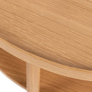 Banbury Round Coffee Table in Oak 80x42cm – image 7