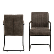 Adele Dining Chair Fabric Set of 2 – Grey – image 2