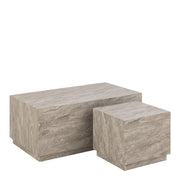 Dice Coffee Table Set in Grey Marble – image 1