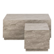 Dice Coffee Table Set in Grey Marble – image 2