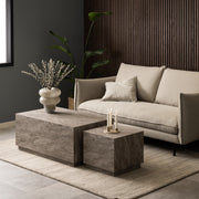 Dice Coffee Table Set in Grey Marble – image 3