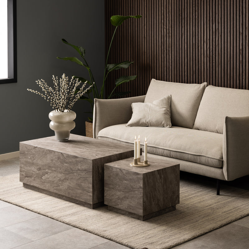 Dice Coffee Table Set in Grey Marble – image 3