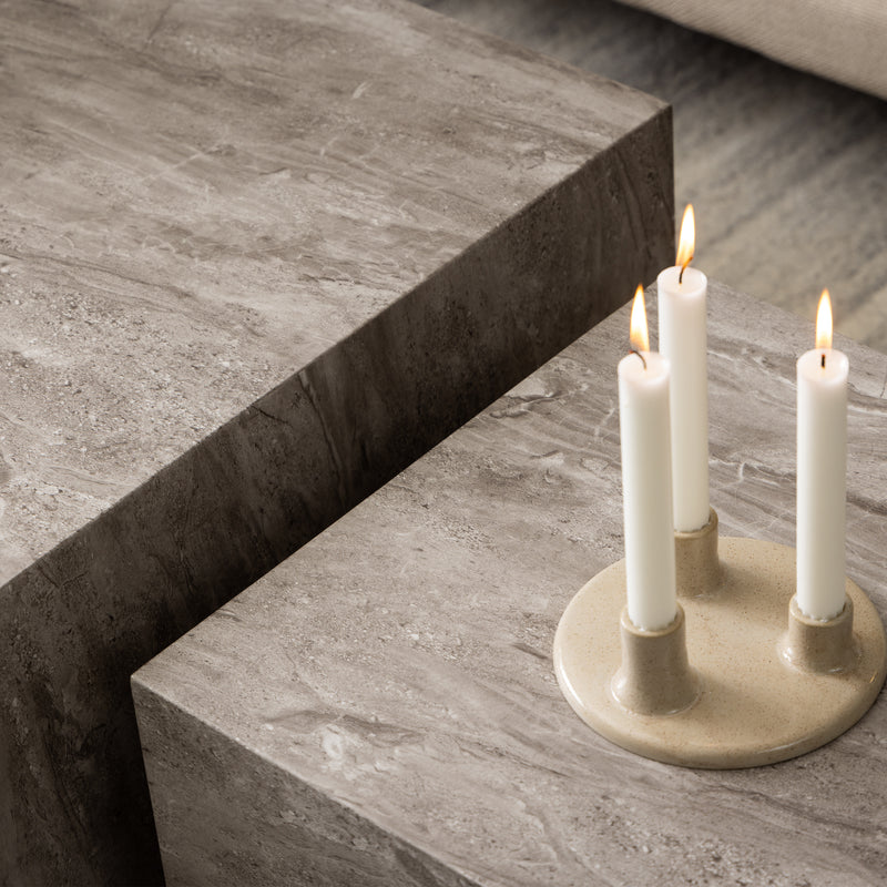 Dice Coffee Table Set in Grey Marble – image 4