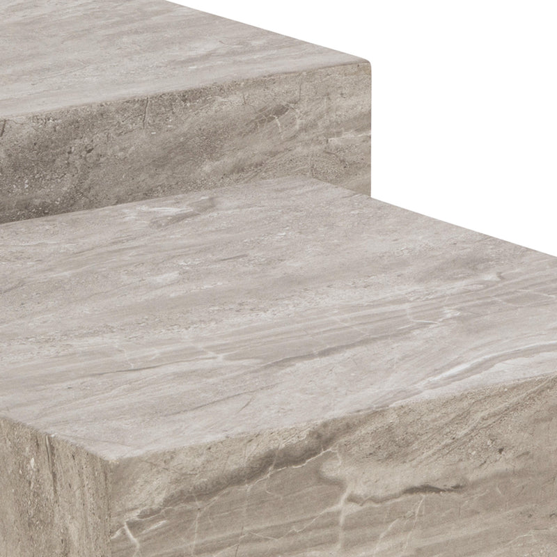 Dice Coffee Table Set in Grey Marble – image 5