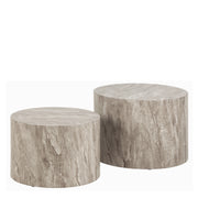 Dice Round Coffee Table Set – Grey – image 1