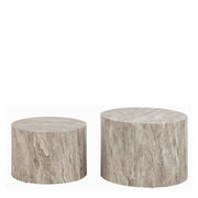 Dice Round Coffee Table Set – Grey – image 2