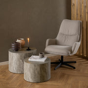 Dice Round Coffee Table Set – Grey – image 3