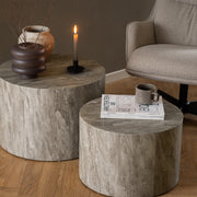 Dice Round Coffee Table Set – Grey – image 4