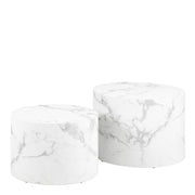 Dice Round Coffee Table Set of and Delhi Rough Paper – White – image 1