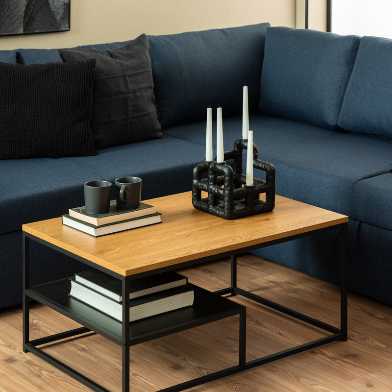 Gila Coffee Table with Open Shelf – Oak – image 5