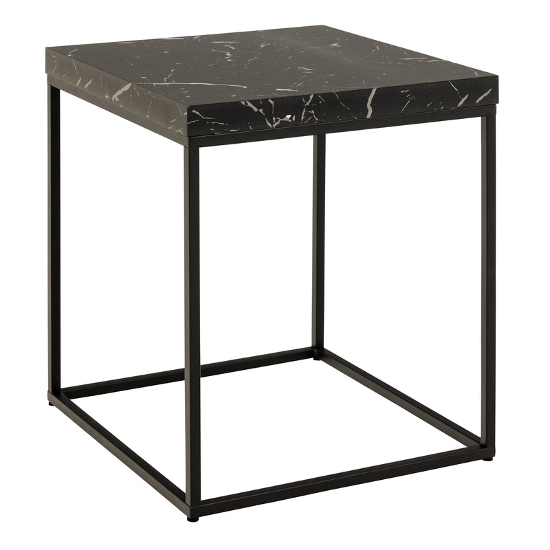 Barossa Coffee Table with Marquina Top and Steel Base – Black – image 1