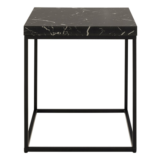 Barossa Coffee Table with Marquina Top and Steel Base – Black – image 2