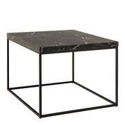 Barossa Coffee Table with Marquina Top and Steel Base – Black – image 1