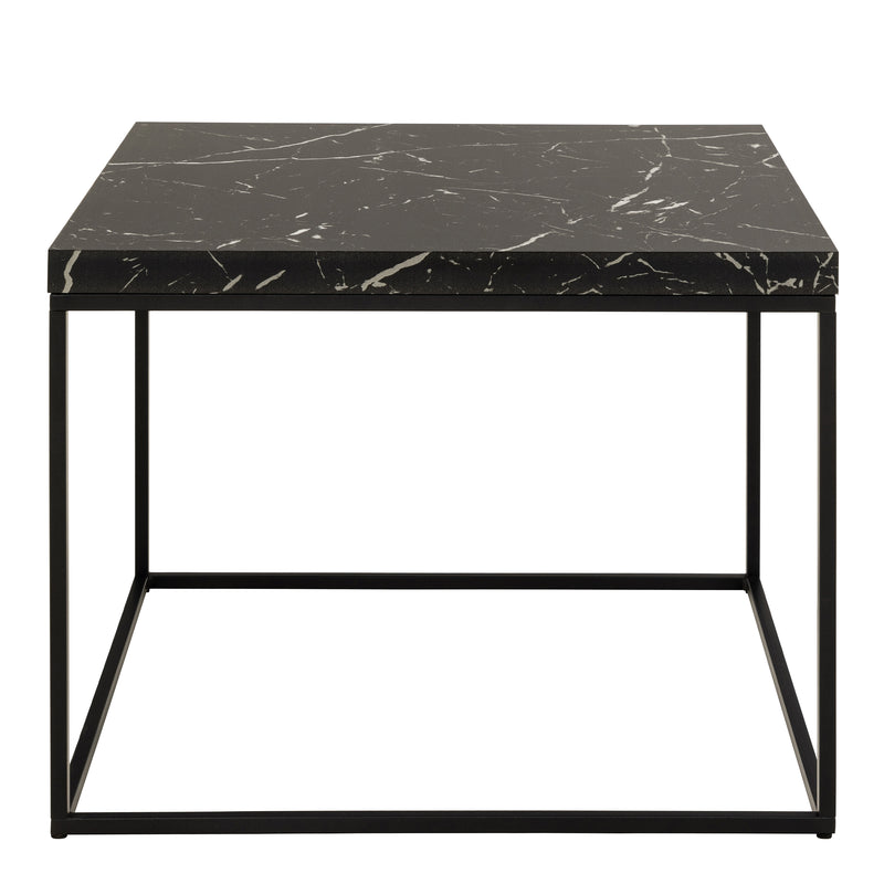 Barossa Coffee Table with Marquina Top and Steel Base – Black – image 2